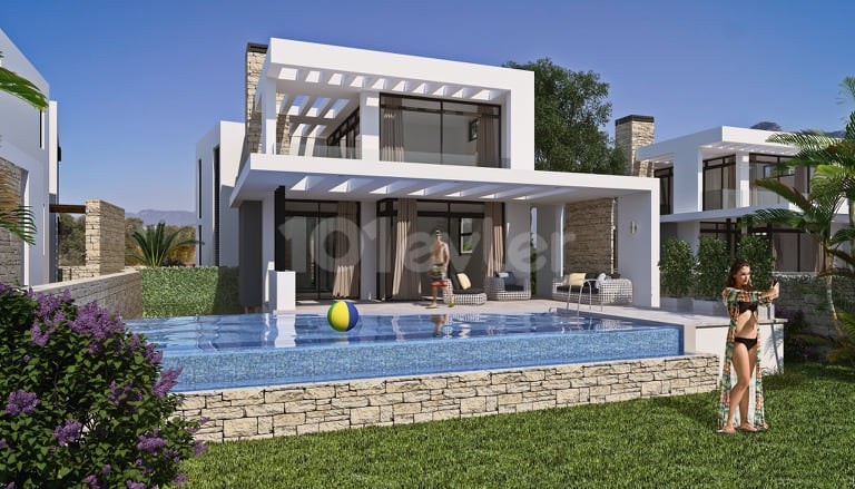 Kyrenia Chatalköy mit 2 verschiedenen Arten von Villen mit Pool , große Terrasse mit 3 Schlafzimmern, 3 privaten Badezimmern und sorgfältig gestalteten neuen Villa Projekt ** 