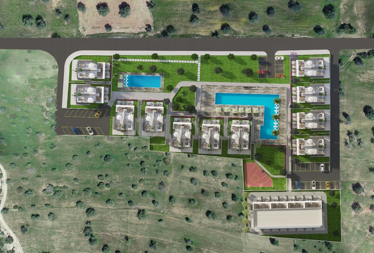 Famagusta Freshwater is our New Project with 2 Separate Private Shared Pools, a Private Gym Belonging to the Site, 1 Bedroom with Sea and Mountain Views, 1 Bedroom with Loft High Ceiling and 2 Bedroom Twin Villa Option! ** 