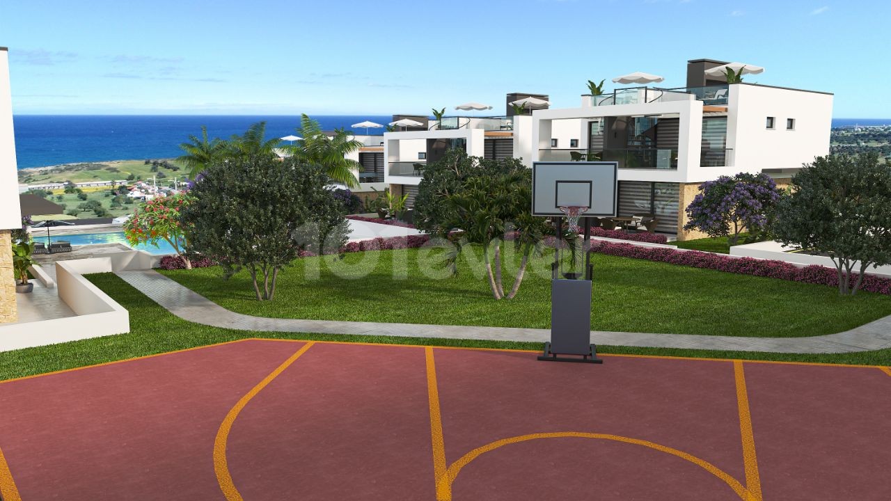 Our 2 Bedroom Twin Villa Project with 2 Separate Private Shared Pools, Private Gym Belonging to the Site, Sea and Mountain View in Famagusta Tatlısu! ** 