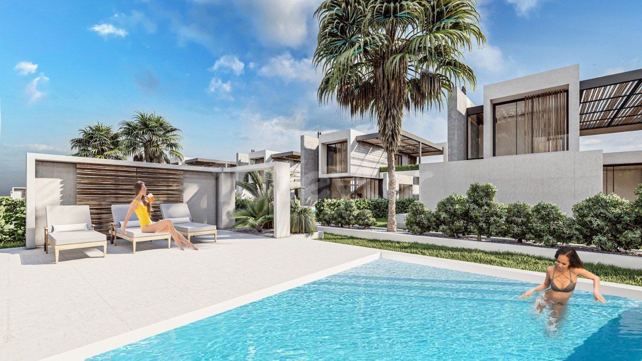 Unser neues Projekt in Kyrenia Karaoglanoglu mit 3 Schlafzimmern und 3 privaten Badezimmern mit großem Garten und Pool isoliert vom Lärm ** 