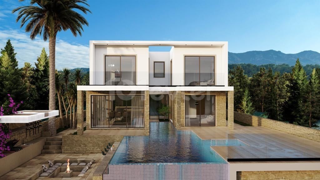 Girne Esentepe'de 4 Yatak Odalı 4 Banyo WC Olan 43m2 Havuzuyla 3 Adet Balkonlu 250M2 Büyüklüğünde Bahçesiyle Yeni Projemiz 