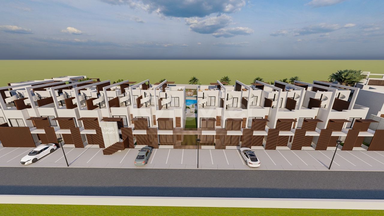 پروژه جدید ما متشکل از استودیو 1 و 2 و آپارتمان های آپشن LOFT با زمین بازی با نمای استخر و مشاغل در Famagusta New Bosphorus