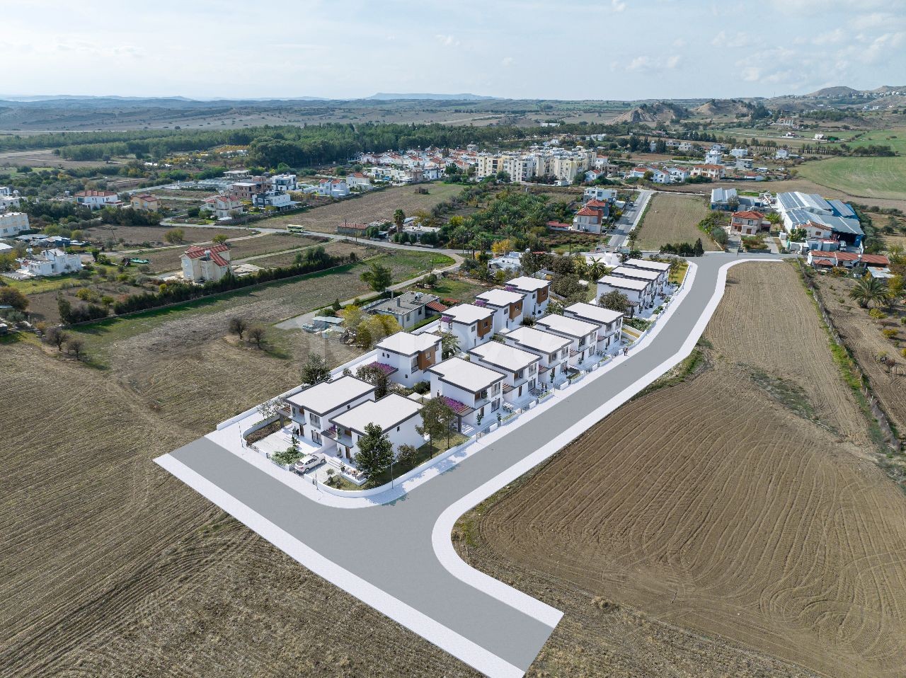 Kyrenia Ağırdağ in Kyrenia 3 Schlafzimmer Garten Offene Garage Solarenergie Unterbau Umgeben Geräumiges Neues Projekt