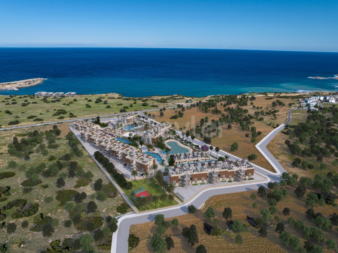 Unser neues Projekt in Girne Esentepe mit Studio- und 1- oder 2-Loft-Schlafzimmer-Wohnungsoptionen mit Gemeinschaftspool, Parkplatz und Restaurant im Zentrum