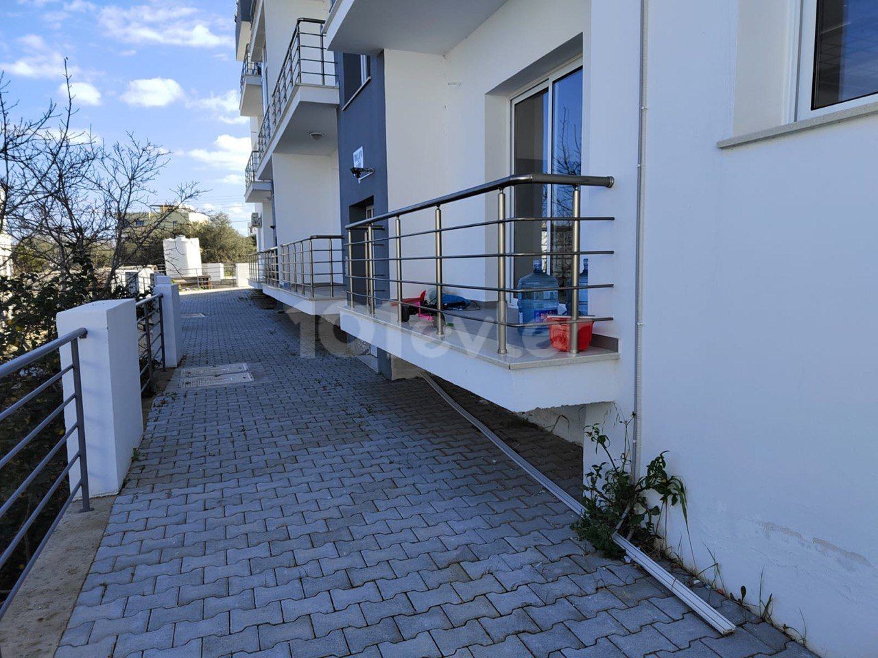 Our 2 Bedroom Corner Apartment with Garden, Ground Floor and Sea View in Lapta, Kyrenia, which is within walking distance to the newly built beach.