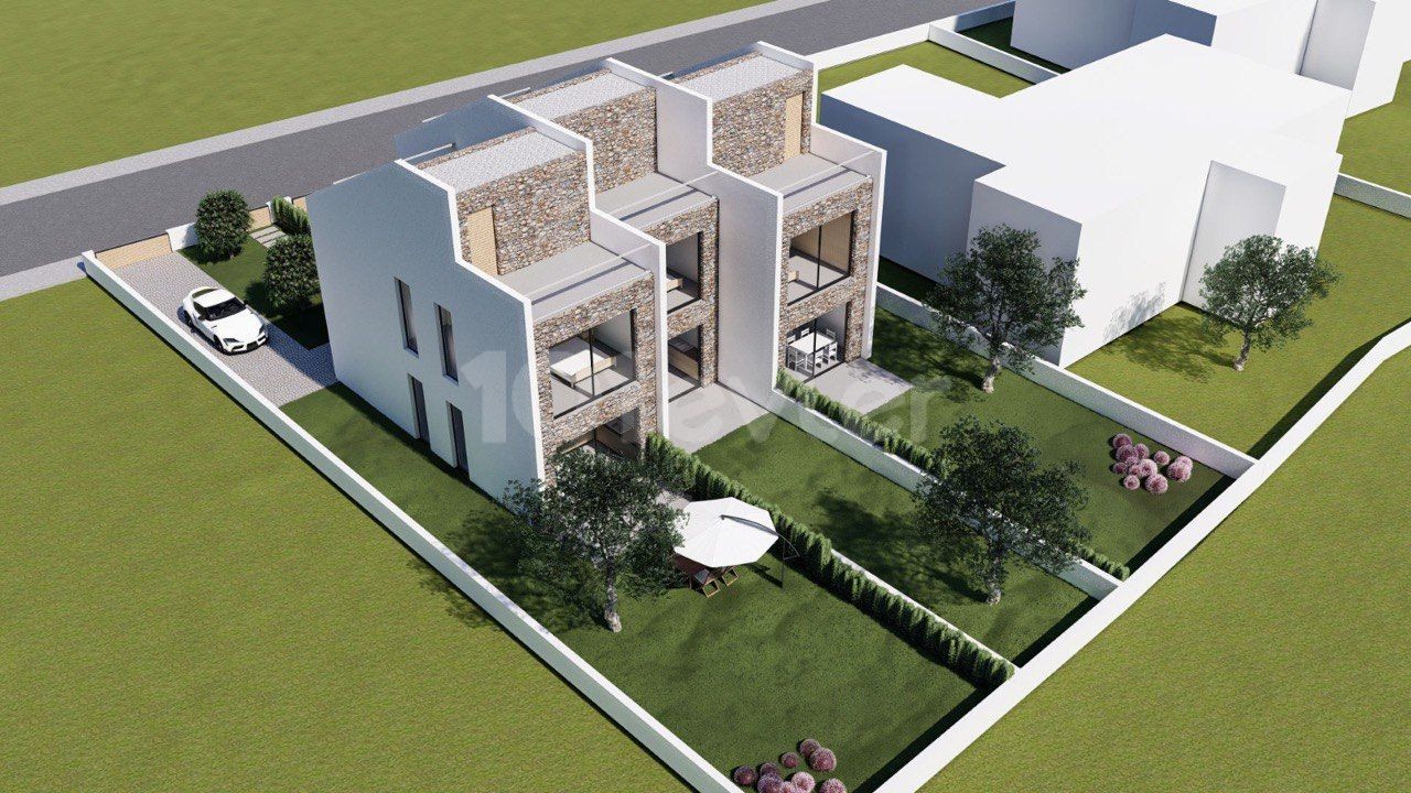 Our 2 Bedroom Comfortable Twin Villa Project in Kyrenia Edremit Close to the Ring Road