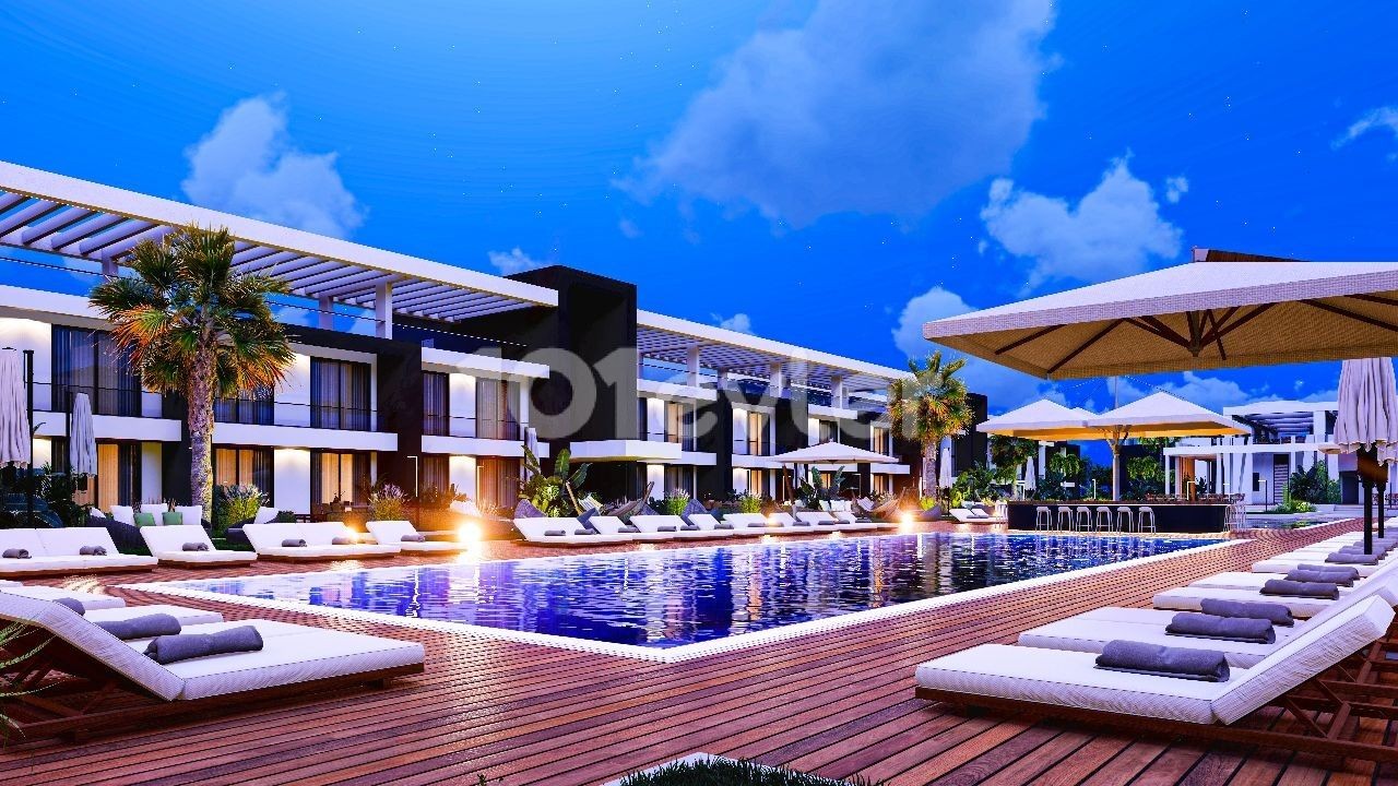 Fabulous Sea Front İmmaculate 1+1 & Loft For Sale 24/7 Security İn İskele