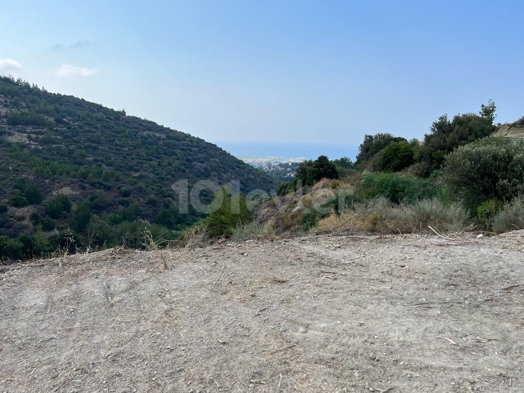 A magnificent land with panoramic sea and city views in Kyrenia Ilgaz region