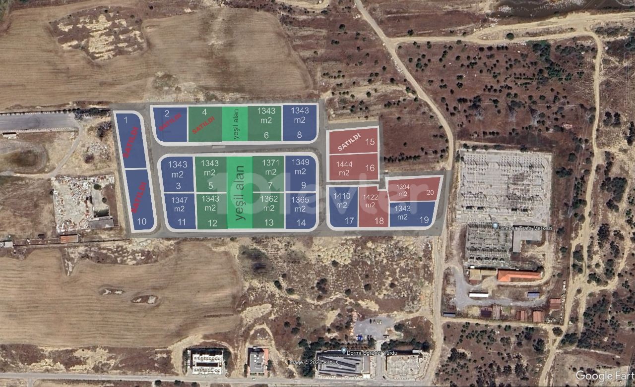 1 decare land for sale with WAREHOUSE ZONE next to Nicosia industrial zone