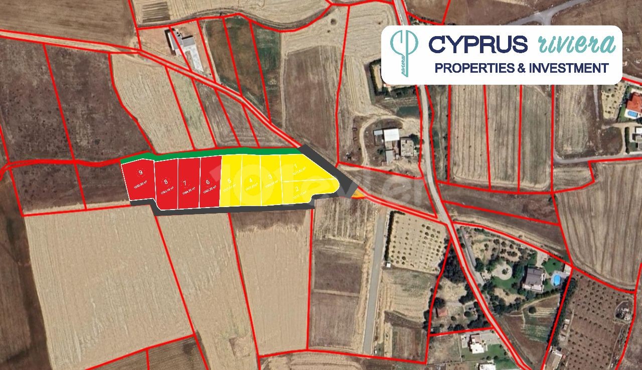 1000 m² große Grundstücke zum Verkauf in KANLIKÖY, der Entwicklungsregion Nikosia!! LETZTE 5 GRUNDSTÜCKE!!