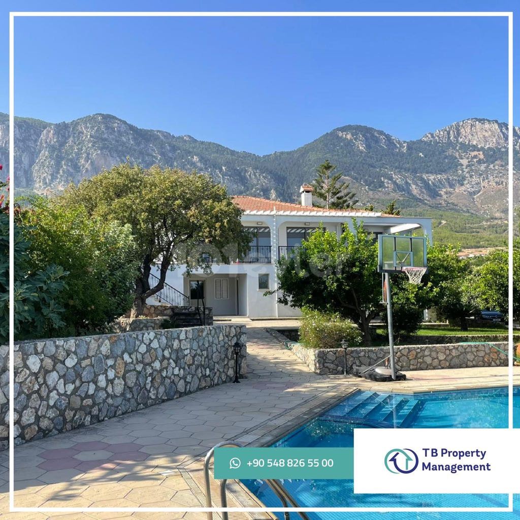 4 + 1 VILLA WITH PRIVATE POOL FOR SALE ON 5 ACRES OF LAND IN KYRENIA LAPTADA ** 