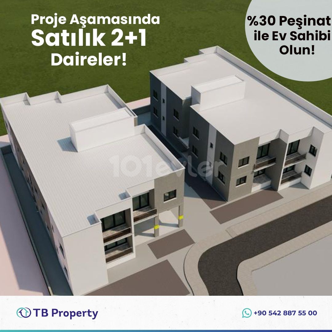 2+1 Wohnungen zum Verkauf in der Region Gönyeli!