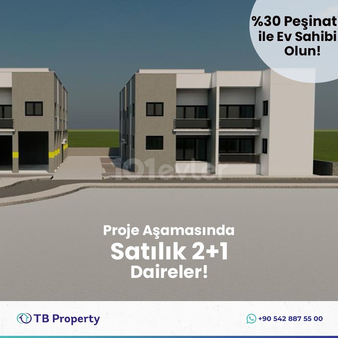 2+1 Apartments for Sale in the Project Phase in Gonyeli Region!