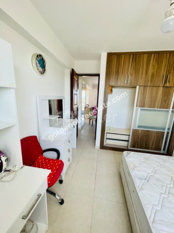 FURNISHED 2+1 APARTMENT FOR RENT WITH SEA VIEW ON FAMAGUSTA STREET 1 MINUTE WALK TO THE BEACH