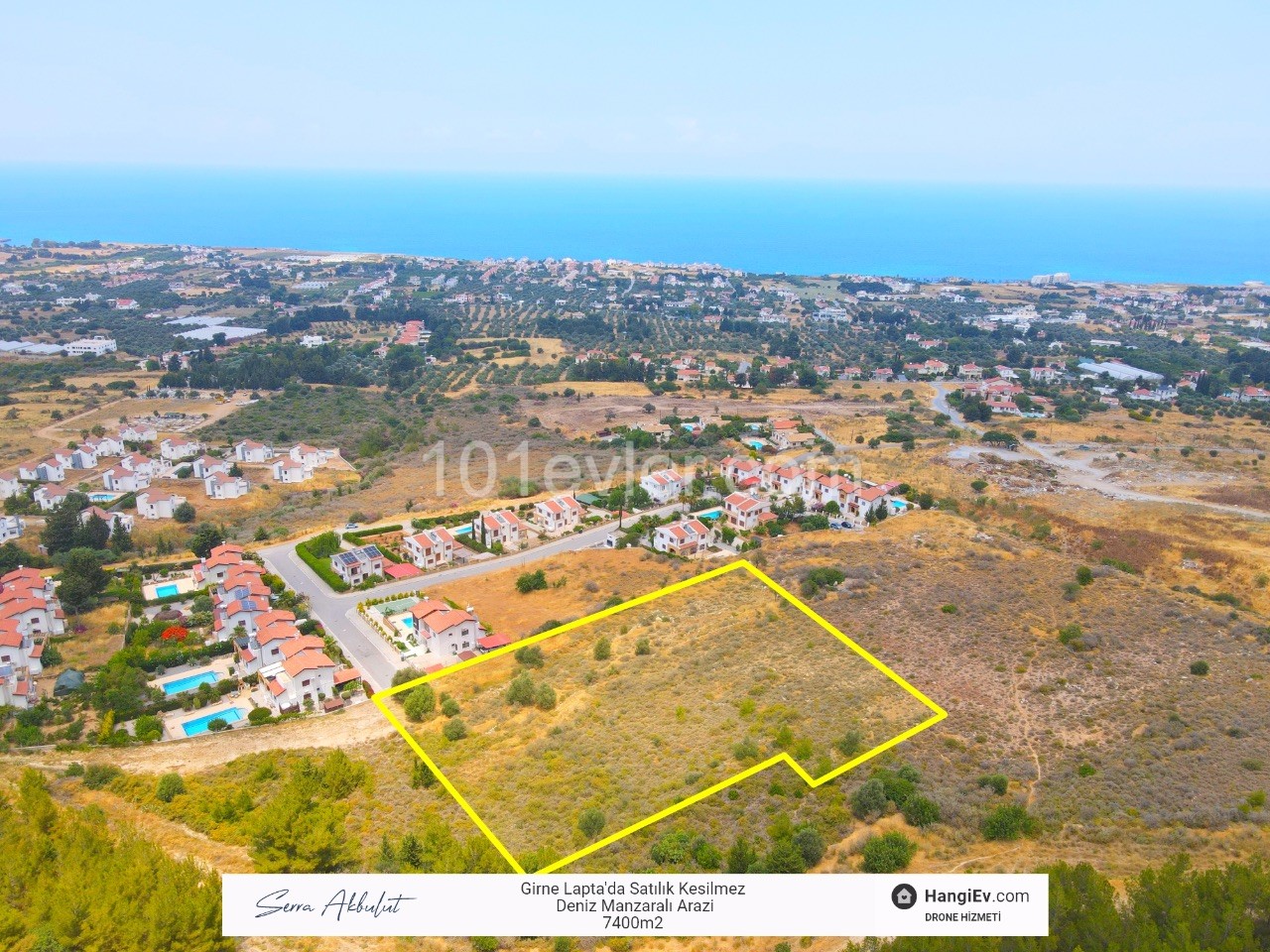 7400sqm Land for Sale in Lapta, Kyrenia with Uninterrupted Sea View