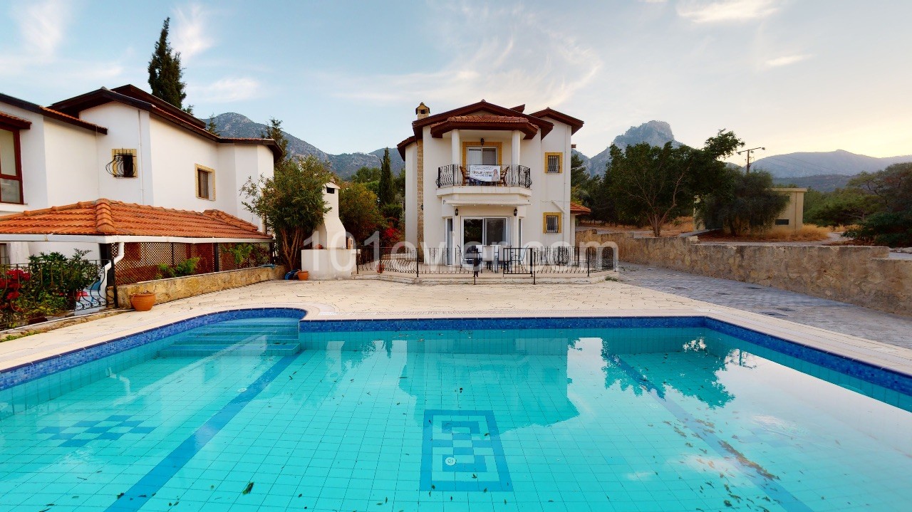 3 Bedroom Villa for Rent With Private Swimming Pool, Central Heating In Zeytinlik Kyrenia