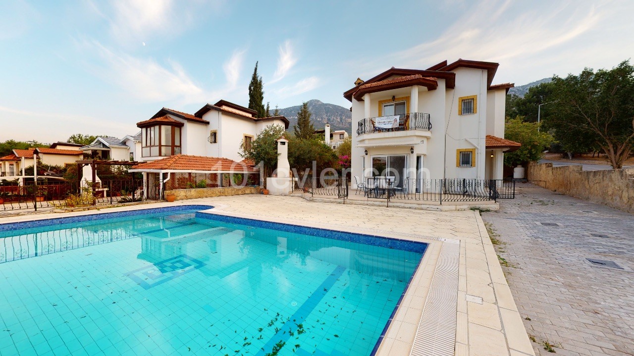 3 Bedroom Villa for Rent With Private Swimming Pool, Central Heating In Zeytinlik Kyrenia