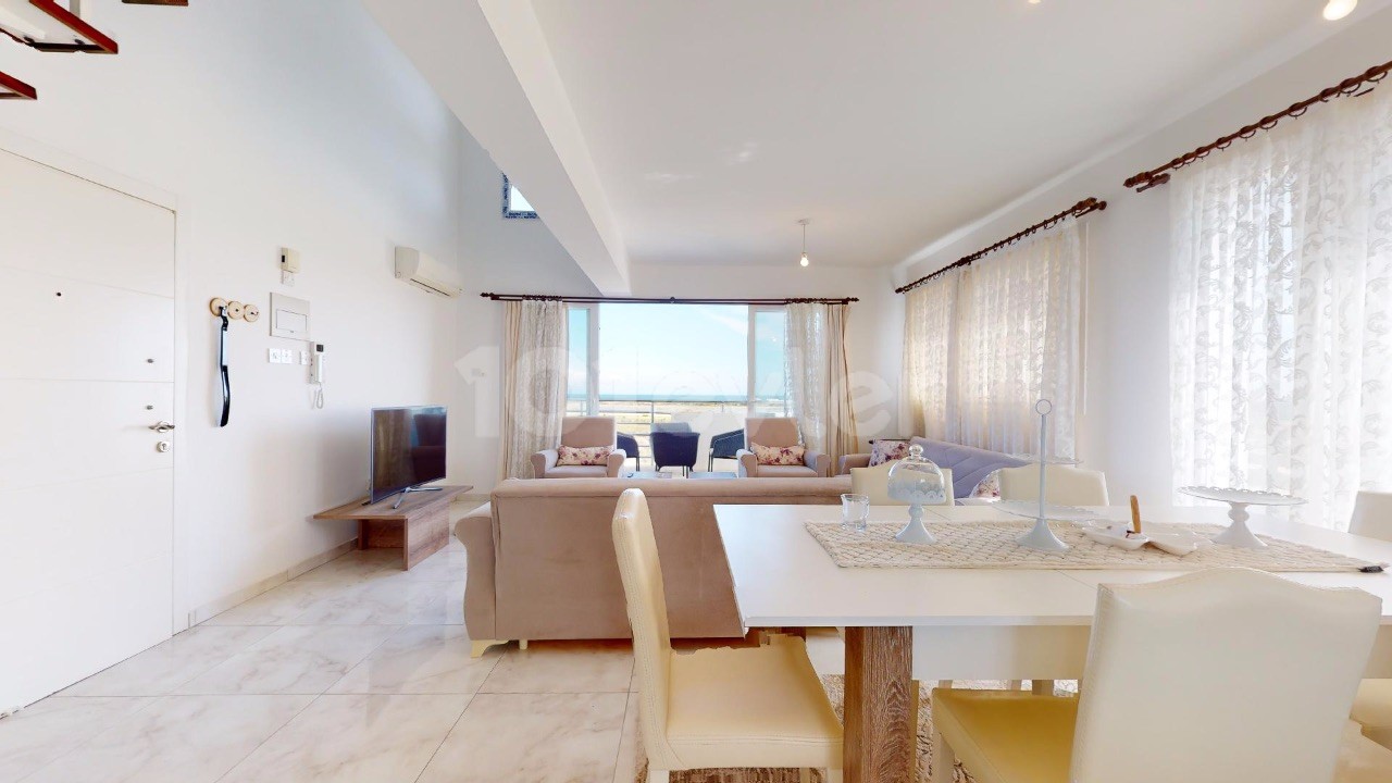 2 Bedroom Fully Furnished Dublex Apartment W/ Amazing Sea View For Sale Famagusta Salamis  