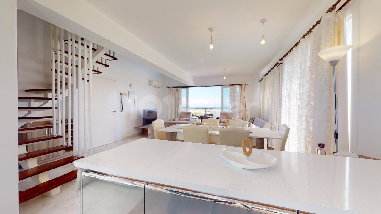 2 Bedroom Fully Furnished Dublex Apartment W/ Amazing Sea View For Sale Famagusta Salamis  