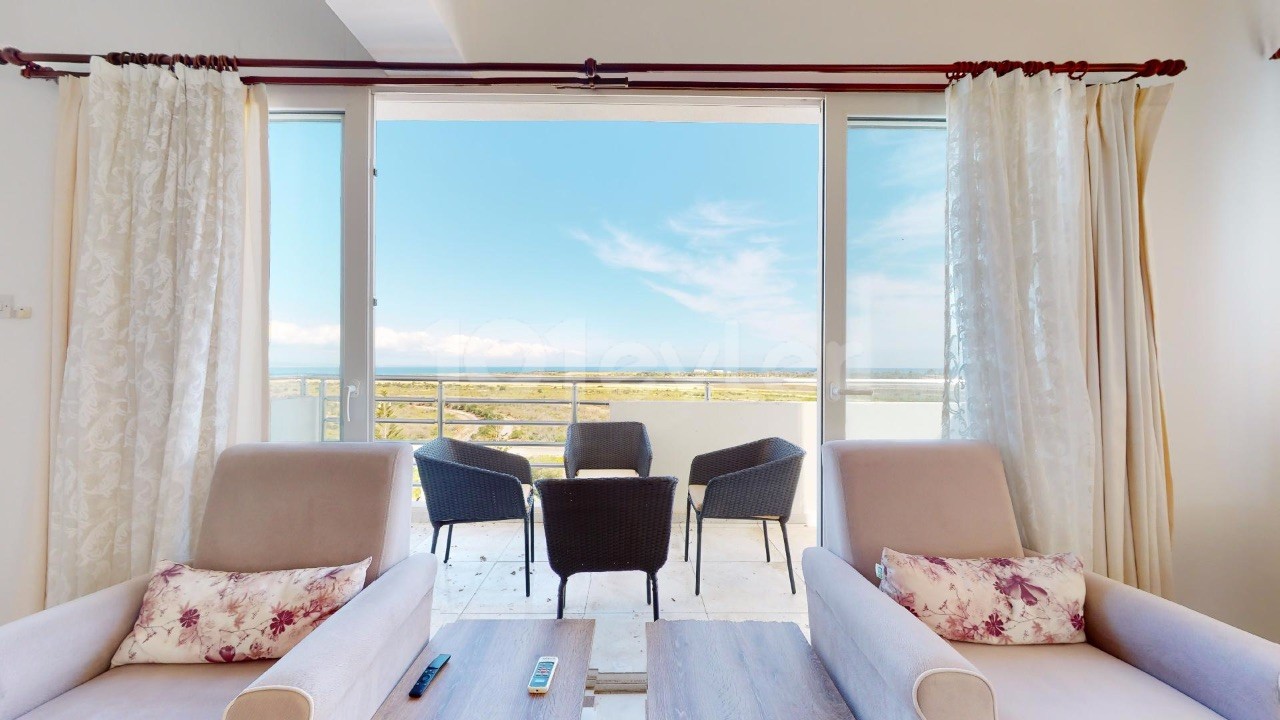 2 Bedroom Fully Furnished Dublex Apartment W/ Amazing Sea View For Sale Famagusta Salamis  