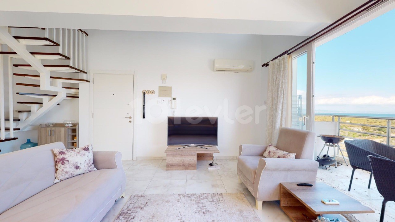 2 Bedroom Fully Furnished Dublex Apartment W/ Amazing Sea View For Sale Famagusta Salamis  