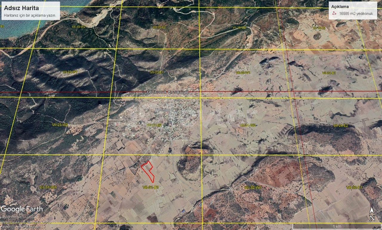 بخش 96 زمین برای فروش در یدیکونوک با مجوز ساخت و ساز