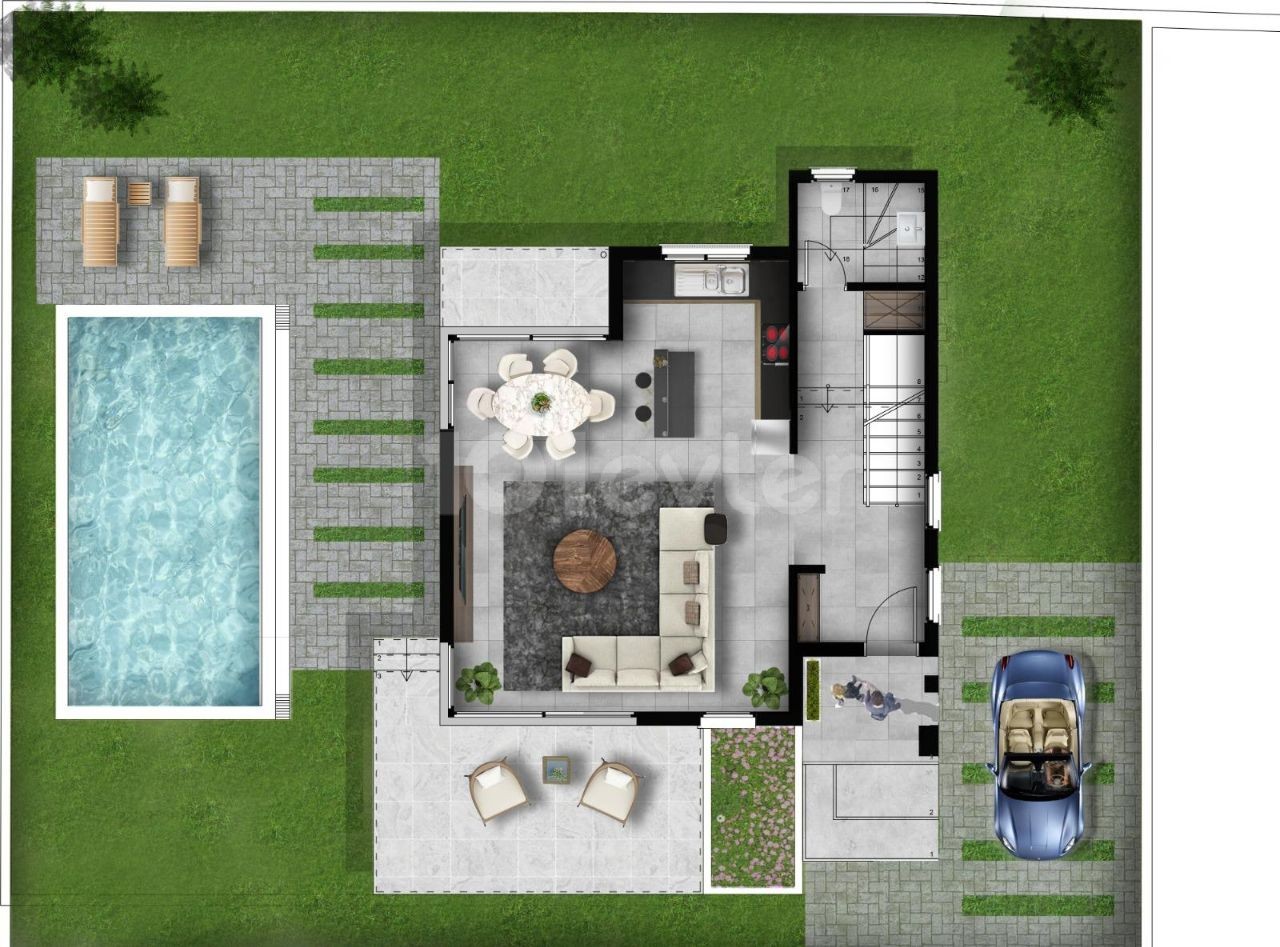 Luxuriöse 3+1 Villa mit privatem Pool in toller Lage und erschwinglichem Preis! ** 