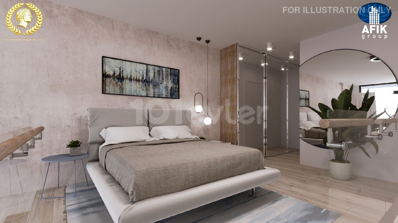 3+1 Dubleks Çatı Katı. 200 m² Kapalı Alan, 90 m² Teras, 30 m² Özel Havuz ve Sonsuz Deniz Manzaralı.