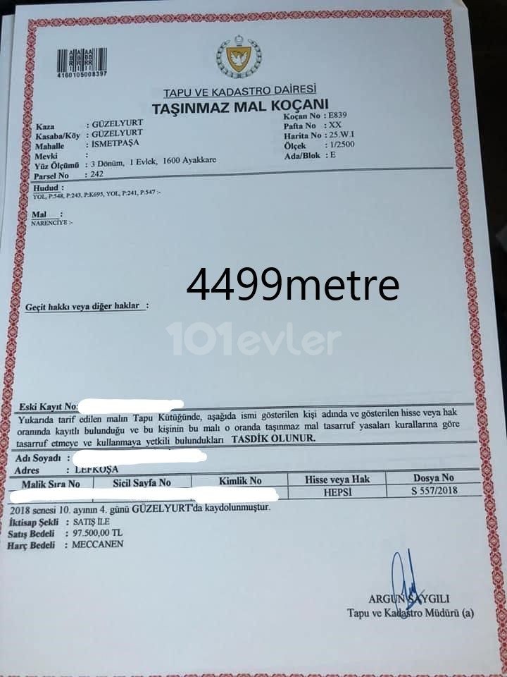 güzelyurt anayol  üzeri  satılık 14 dönüm  arazi 