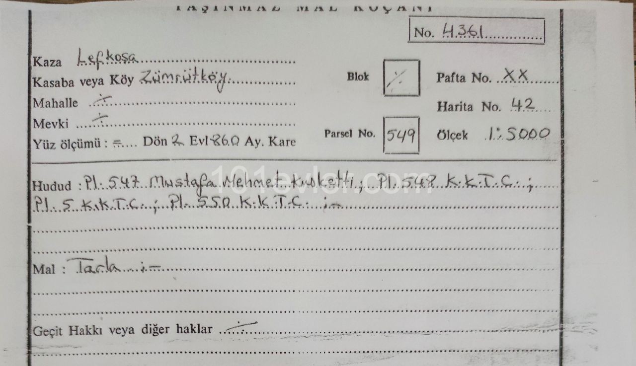 Smaragdköy Dorf 5 Hektar 1 evlek Äquivalent COB zum Verkauf Feld ** 