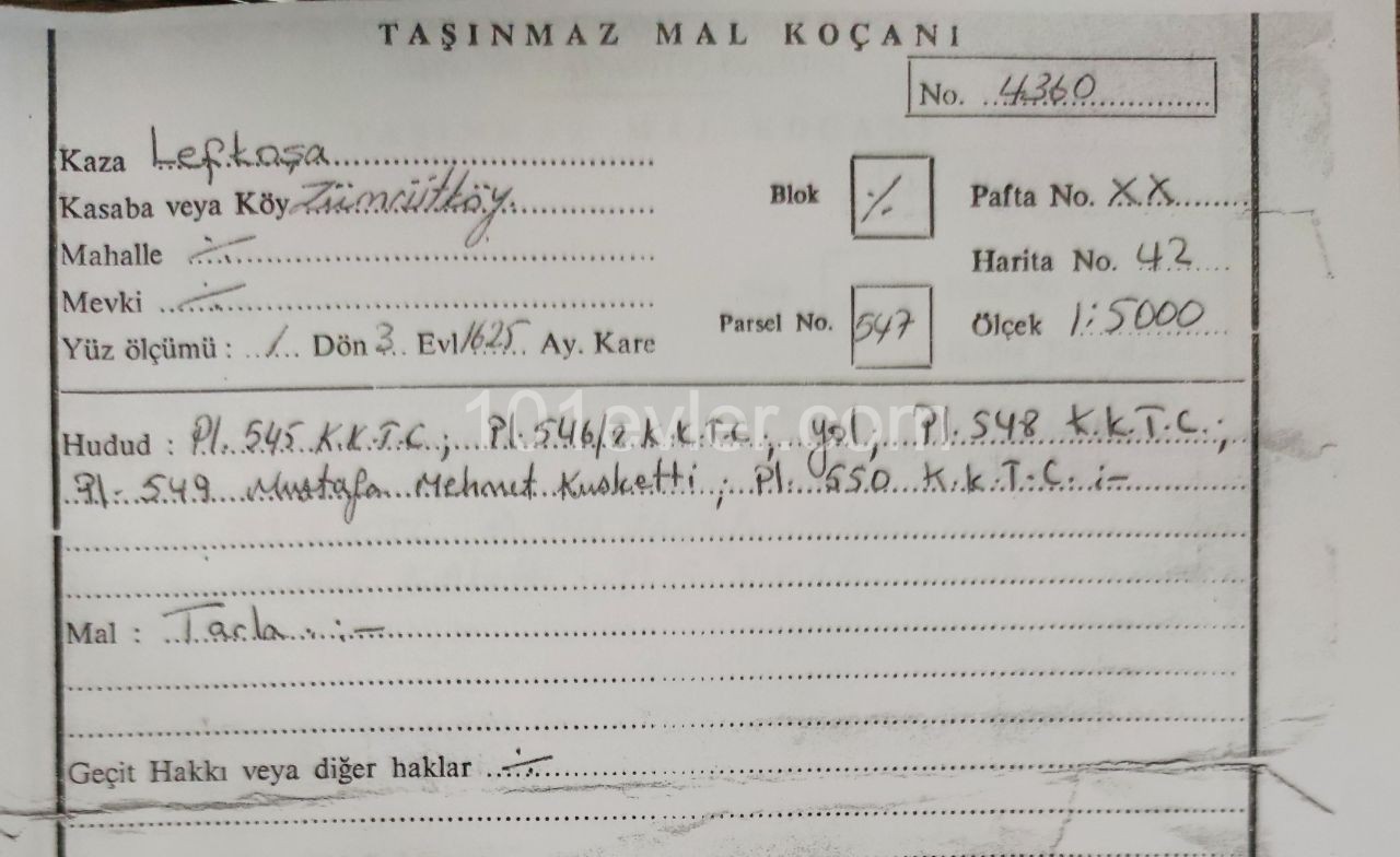 Smaragdköy Dorf 5 Hektar 1 evlek Äquivalent COB zum Verkauf Feld ** 