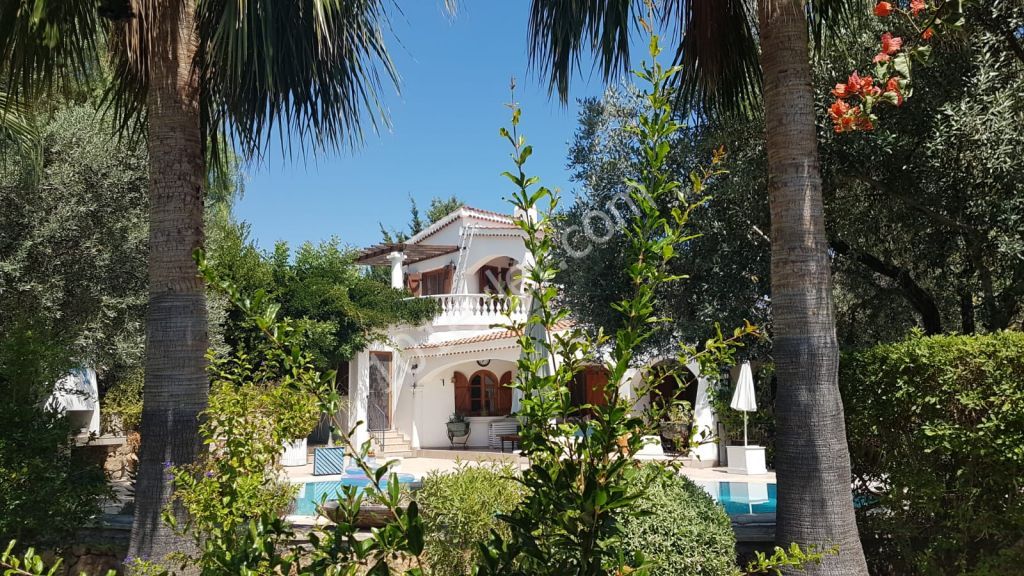 Girne Alsancak da Escape Beach'e Yürüme Mesafesinde 1 Dönüm Arazi İçerisinde 240m2 - 3+1 Özel Yüzme Havuzlu Lüx Villa -Banka Kredisine Uygundur