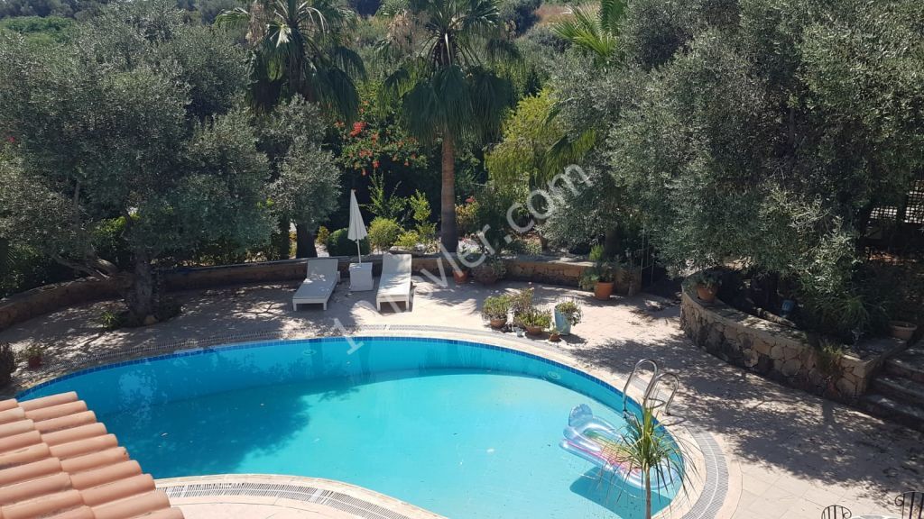 Girne Alsancak da Escape Beach'e Yürüme Mesafesinde 1 Dönüm Arazi İçerisinde 240m2 - 3+1 Özel Yüzme Havuzlu Lüx Villa -Banka Kredisine Uygundur