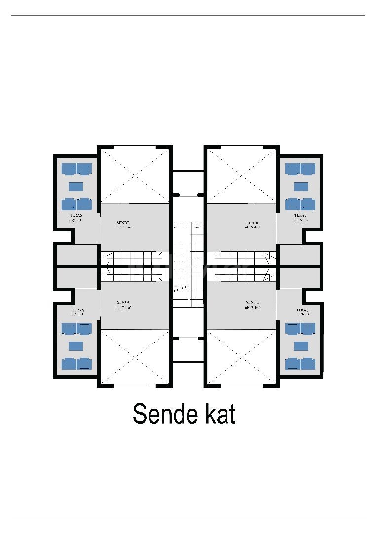 1+2 Wohnung zum Verkauf in Yenibogazici