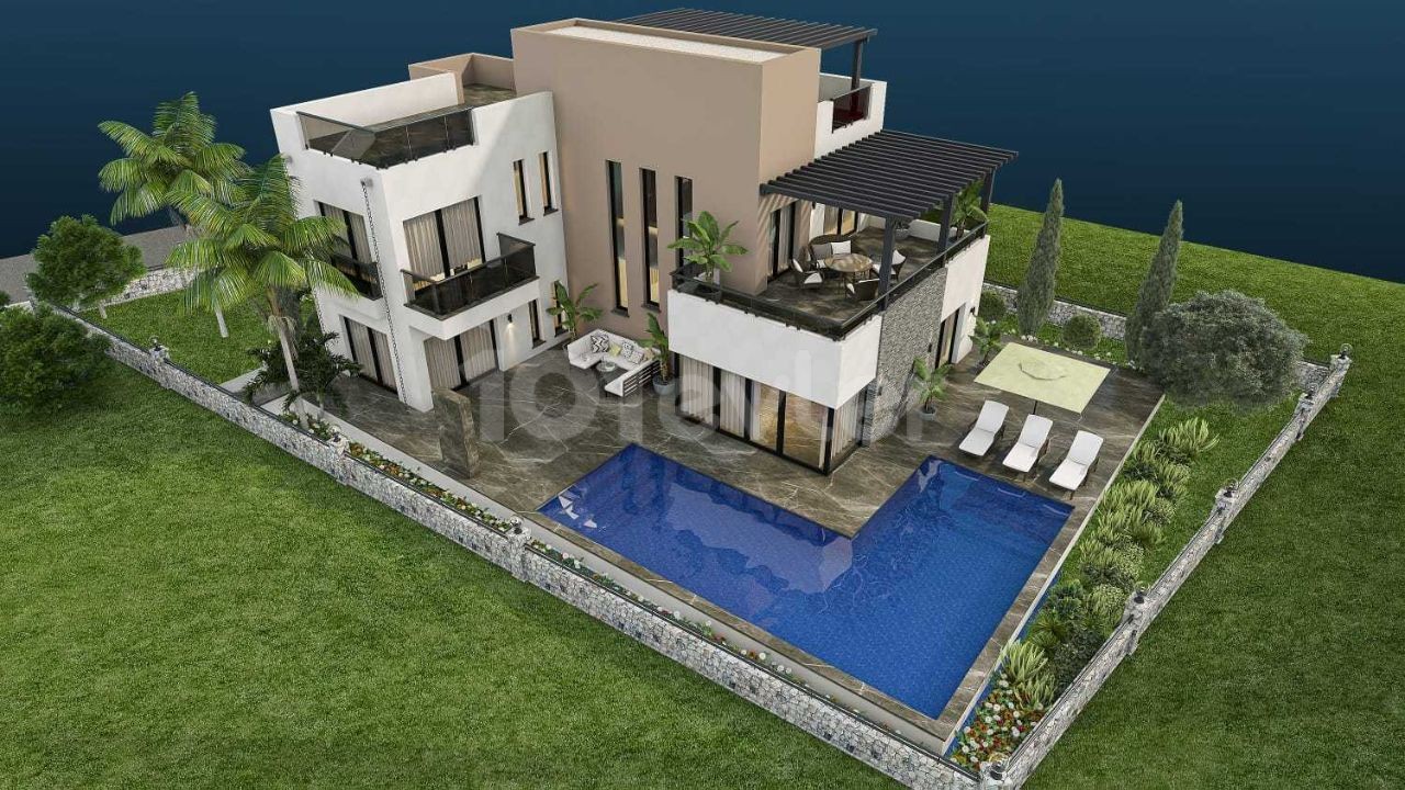 Luxusvilla mit 4 Schlafzimmern zum Verkauf in Alsancak