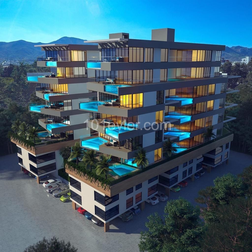 Apartments  for sale in ultra luxury residence in Kyrenia, with a private pool, Magnificent View