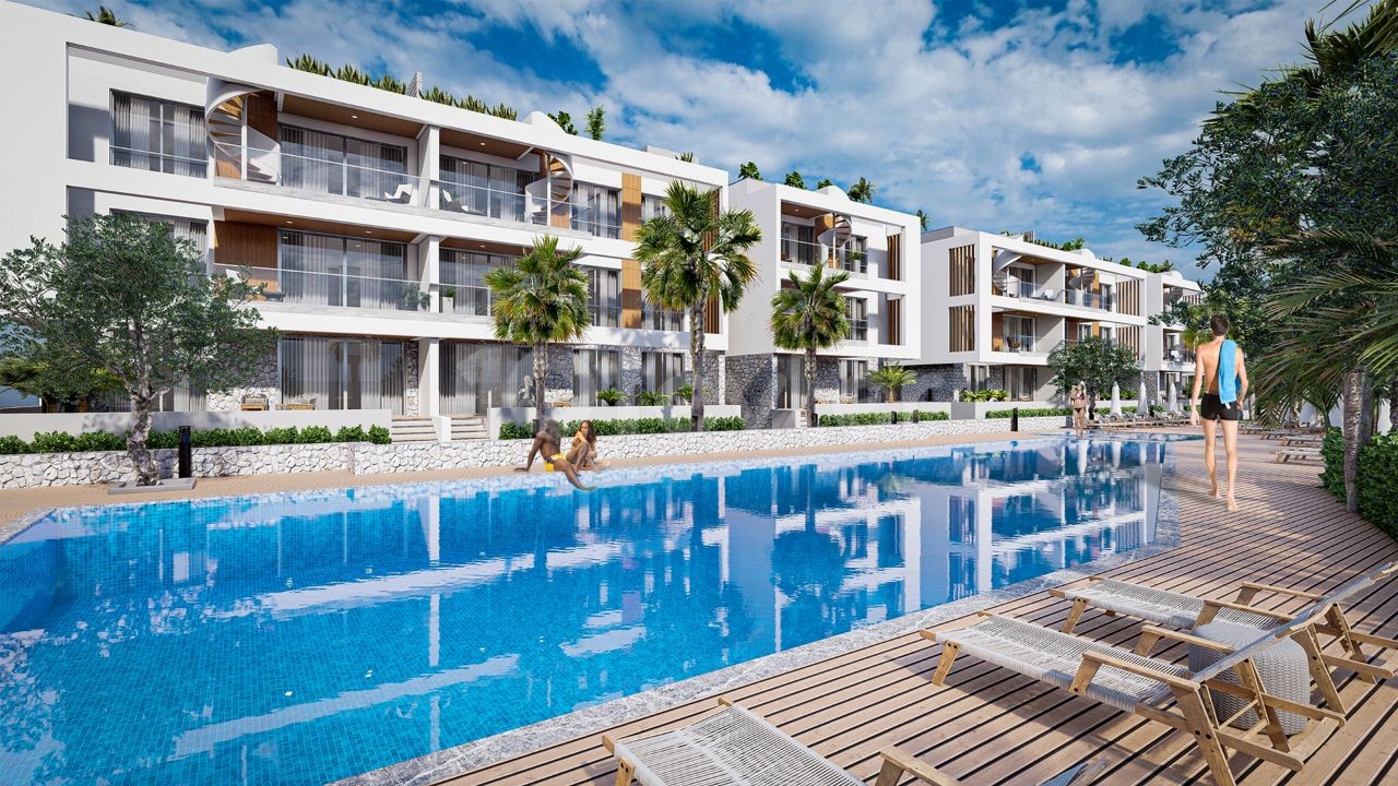 2 + 1 Penthouse-Wohnung zum Verkauf in Alsancak Ta private Website mit Blick auf die Berge und das Meer ** 