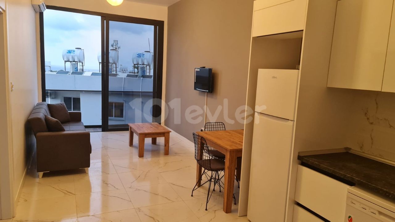 Alsancakta  eşyalı kiralık 1+1 yeni  daire