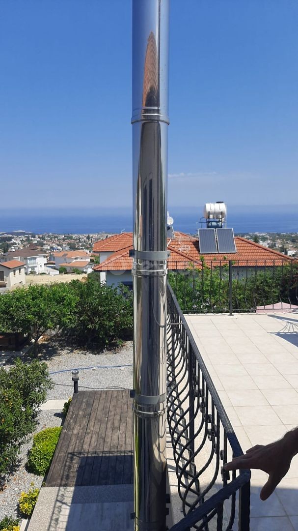 Girne Çatalköy da deniz manzaralı ,full eşyalı , özel havuzlu satılık Villa 