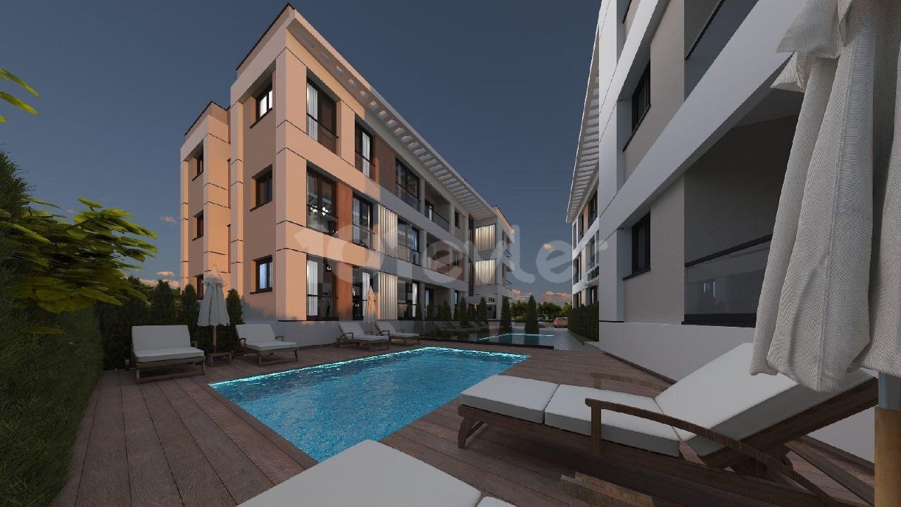 2+1 and 3+1 apartments for sale in a complex with swimming pool in Lapta