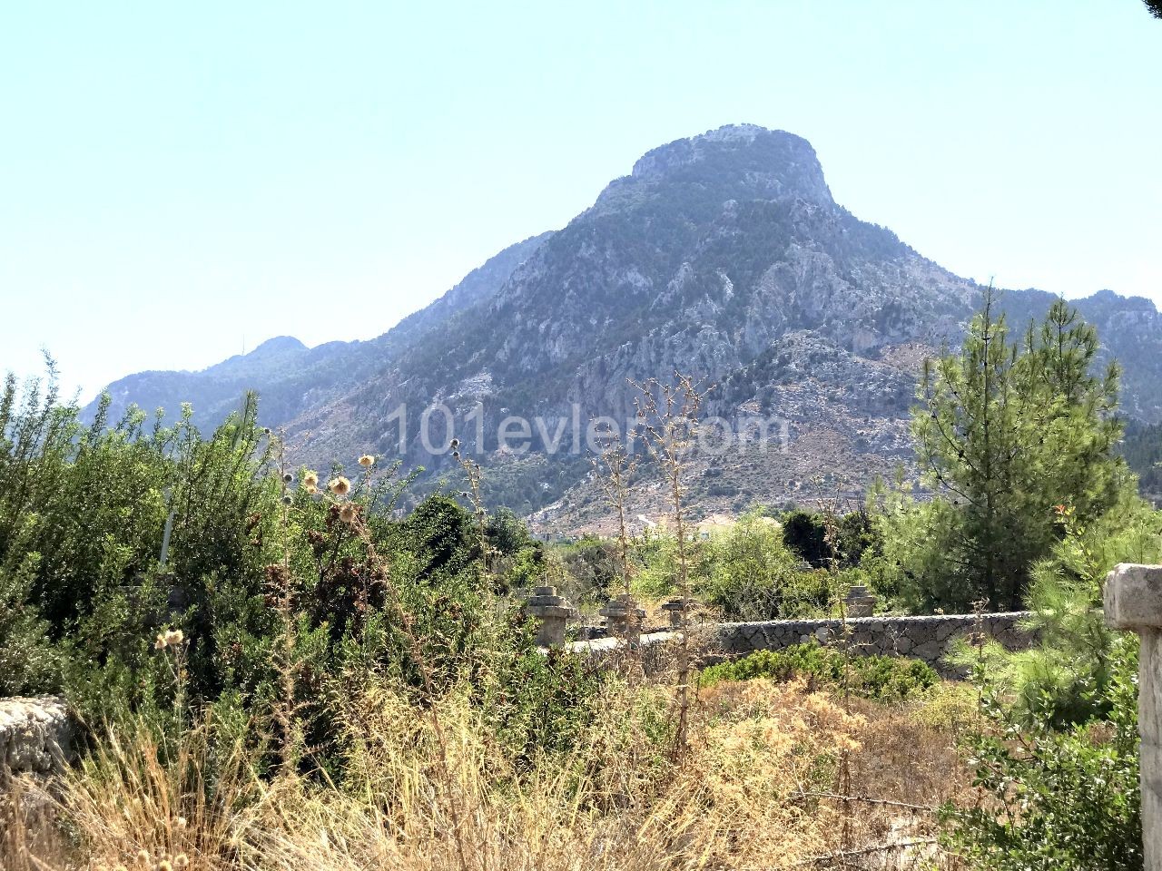 Turkish cob land with mountain and sea views in Kyrenia Karsiyaka.05338403555 ** 