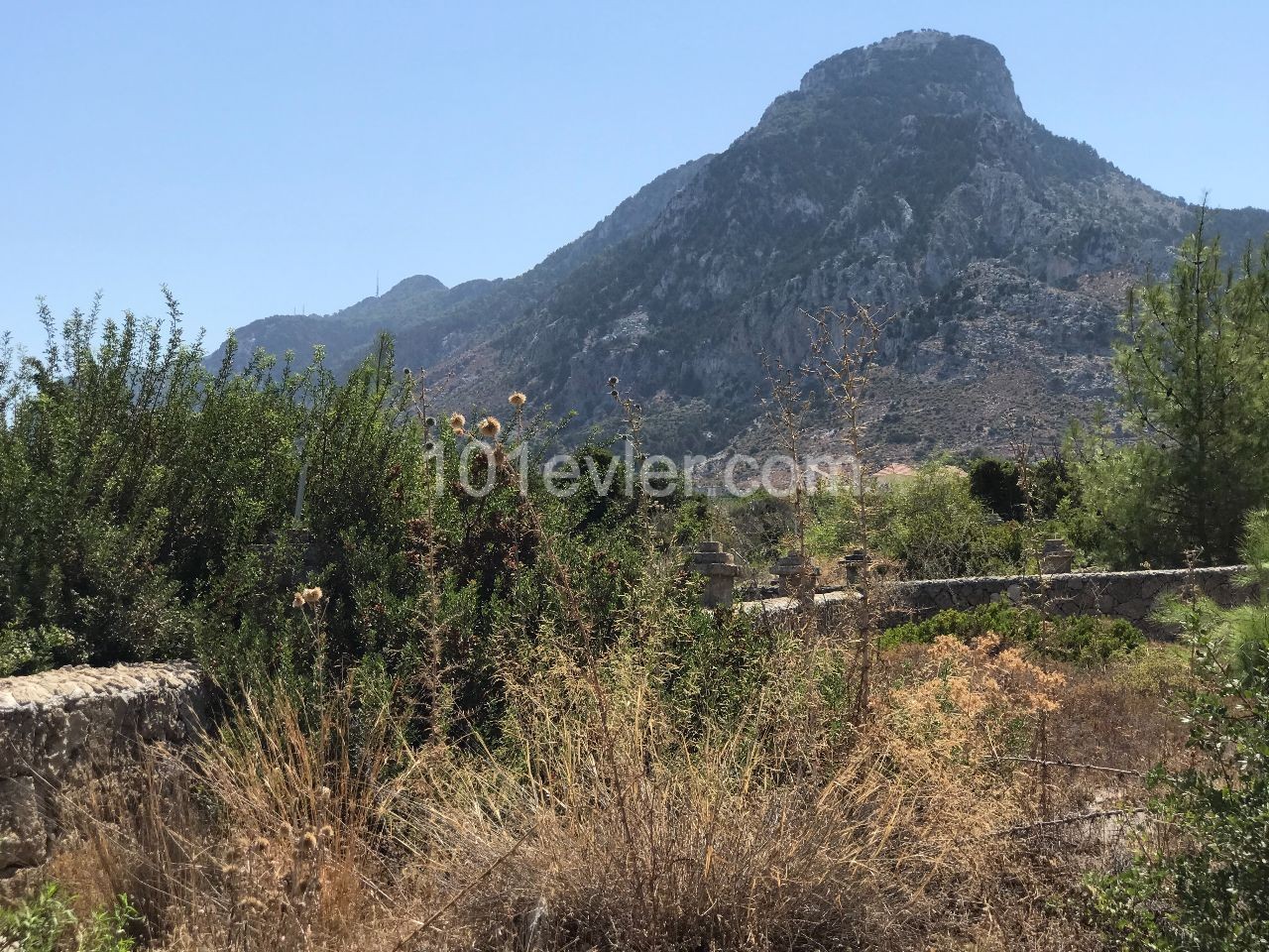 Turkish cob land with mountain and sea views in Kyrenia Karsiyaka.05338403555 ** 