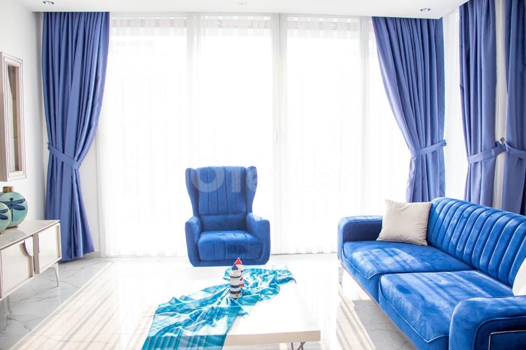 2 + 1 fully furnished apartment for rent within the site in Iskele Bosphorus ** 