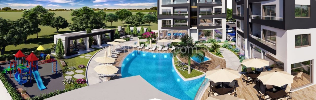 1+1 and 2+1 apartments for sale with mountain and sea views in the gardens