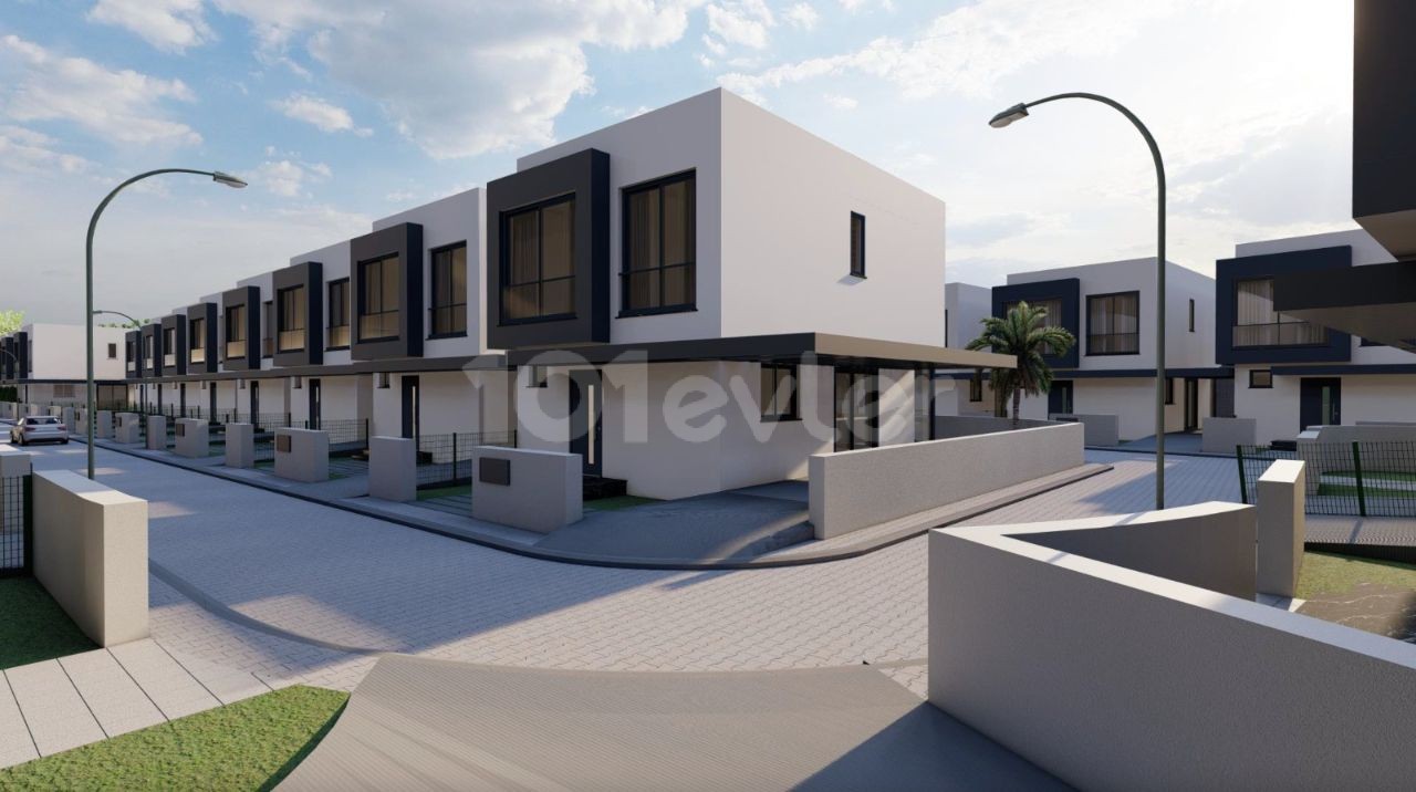 Gönyeli Moderna Villaları 3 Yatak odalı  2 Tip secenek vardır  130m2- 150 m2 