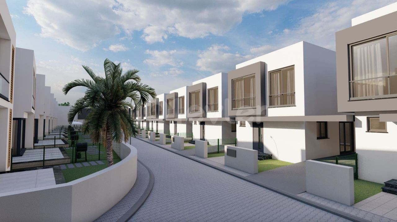 Gönyeli Moderna Villaları 3 Yatak odalı  2 Tip secenek vardır  130m2- 150 m2 