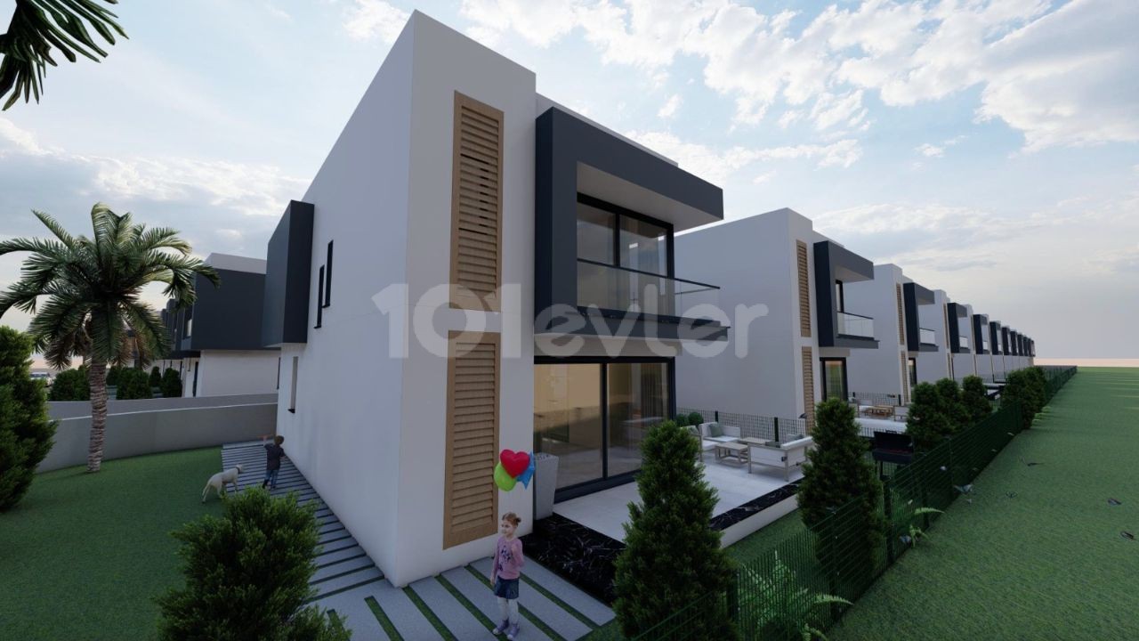 Gönyeli Moderna Villaları 3 Yatak odalı  2 Tip secenek vardır  130m2- 150 m2 