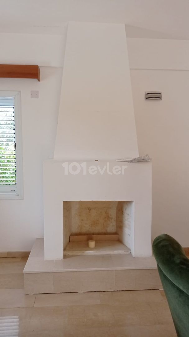 LARGE AND SPACIOUS (3+1) 150 M2 DUPLEX TWIN VILLA FOR RENT WITH GARDEN AND FIREPLACE IN A PERFECT LOCATION IN GÖNYELİ BAM AREA