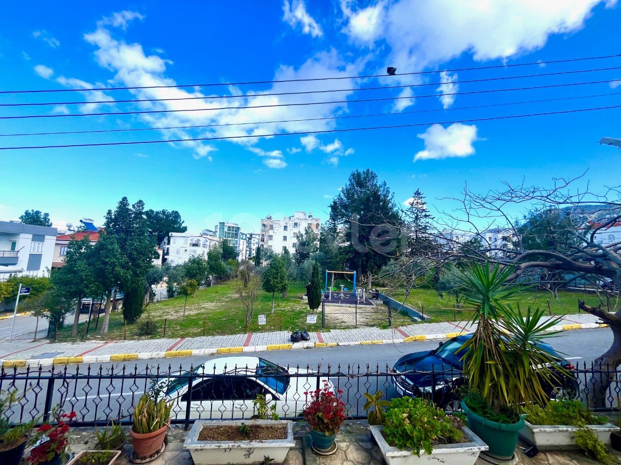 CENTRAL KYRENIA , SPECIOUS GARDEN FLAT 3+1, 135M2, OPPOSITE GREEN AREA , WELL LOOKED AFTER , CLOSE TO ALL AMENITIES 