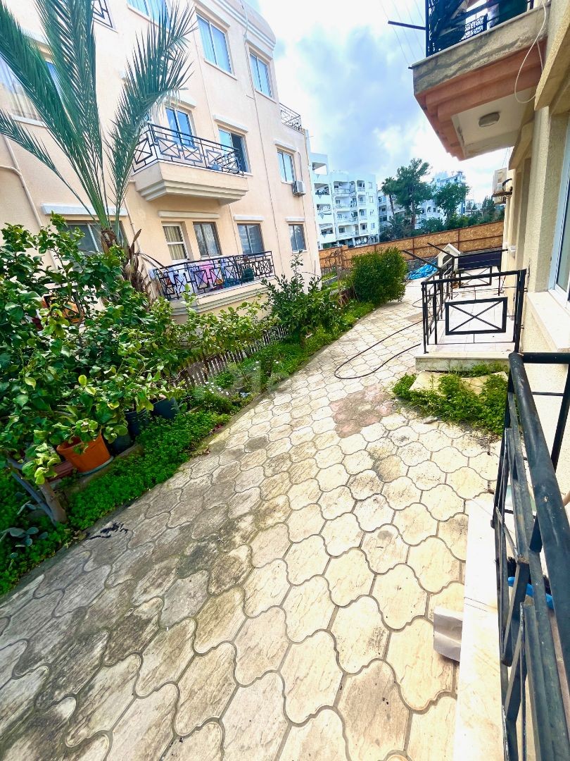 CENTRAL KYRENIA , SPECIOUS GARDEN FLAT 3+1, 135M2, OPPOSITE GREEN AREA , WELL LOOKED AFTER , CLOSE TO ALL AMENITIES 